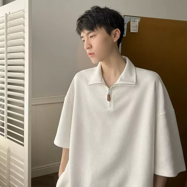 Áo Polo Cổ Khóa Tay Lỡ