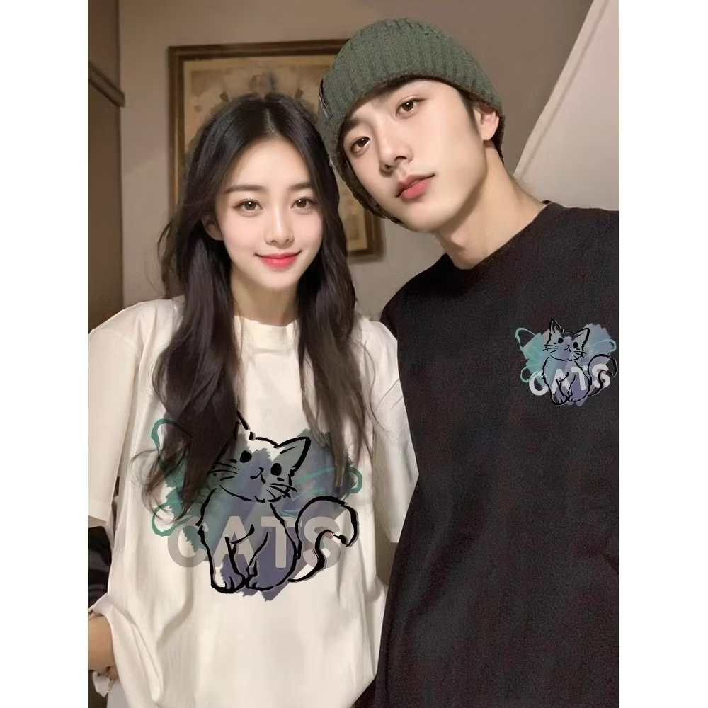 Áo thun cặp đôi nam nữ form rộng unisex - Hình ảnh 3