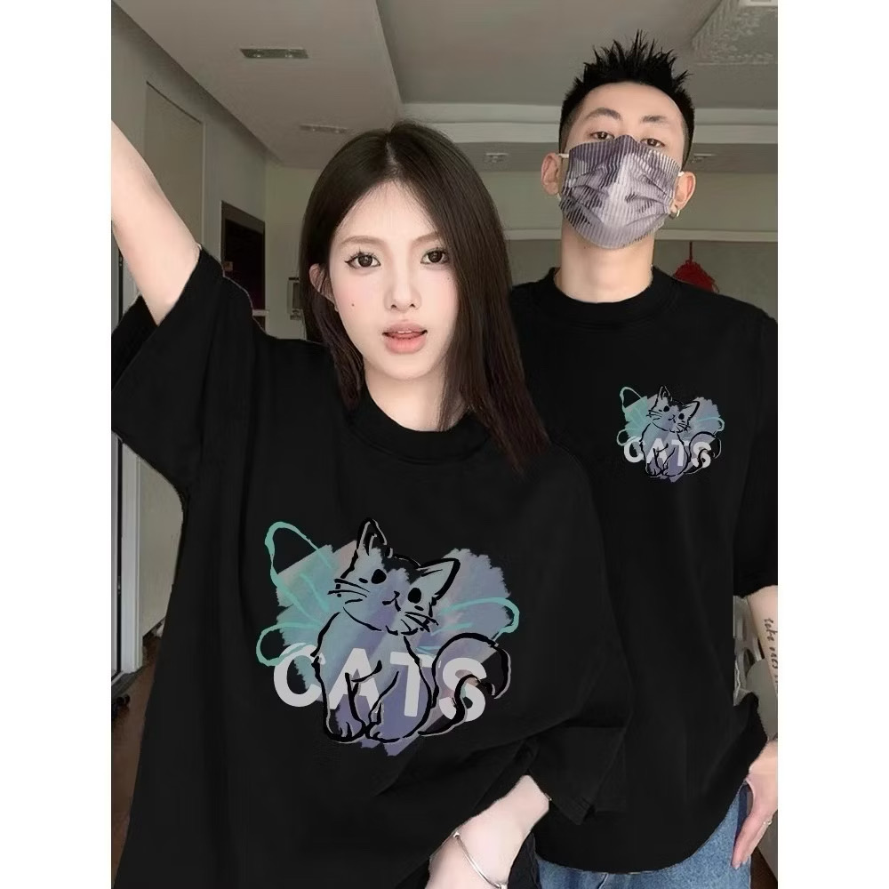 Áo thun cặp đôi nam nữ form rộng unisex - Hình ảnh 2