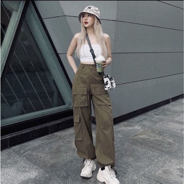 Quần jean túi hộp nữ - Hình ảnh 3