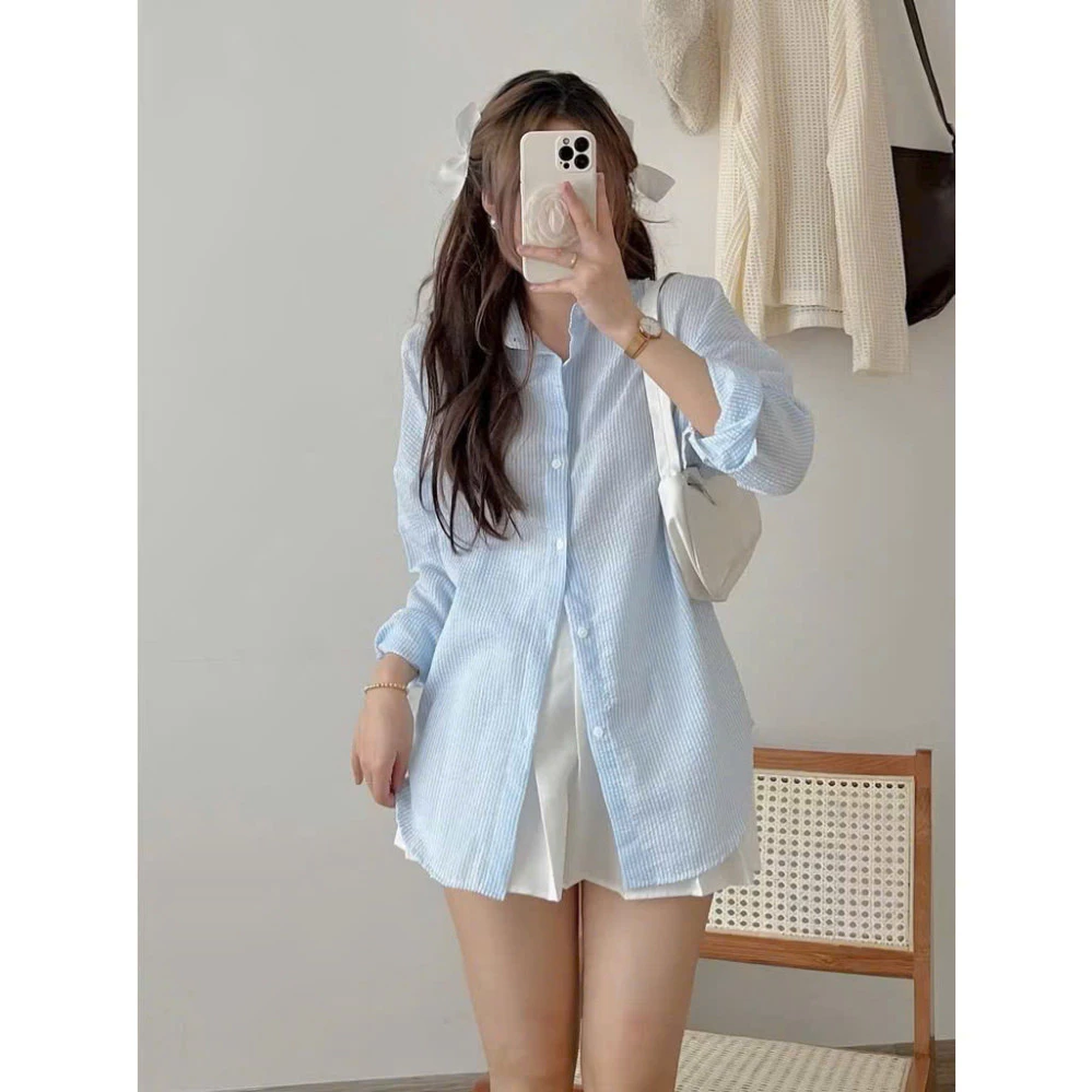 Áo sơ mi kẻ sọc dài tay - Hình ảnh 2