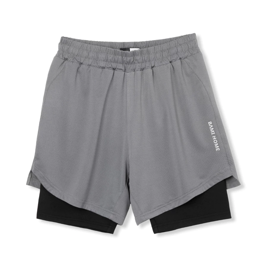 Quần short thể thao nam hai lớp - Hình ảnh 3