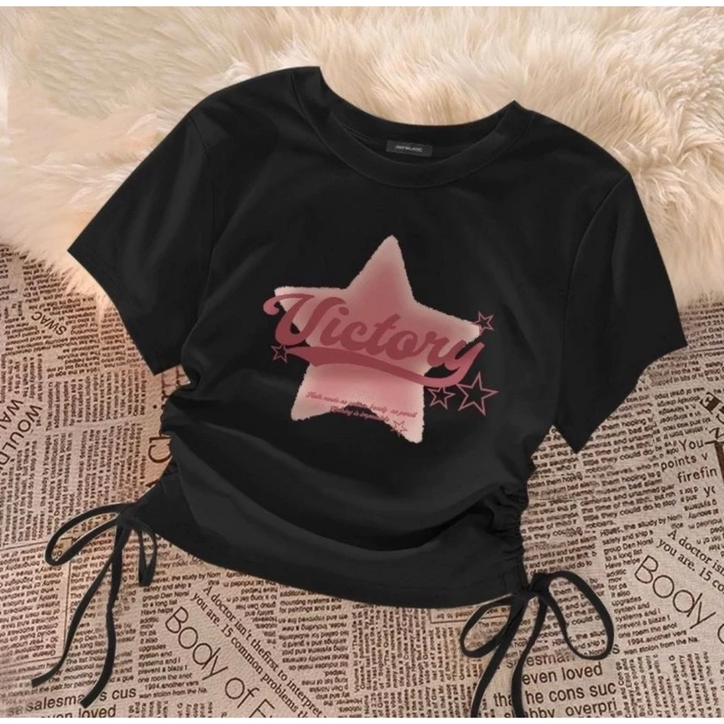 Áo croptop ngắn tay ngôi sao - Hình ảnh 2