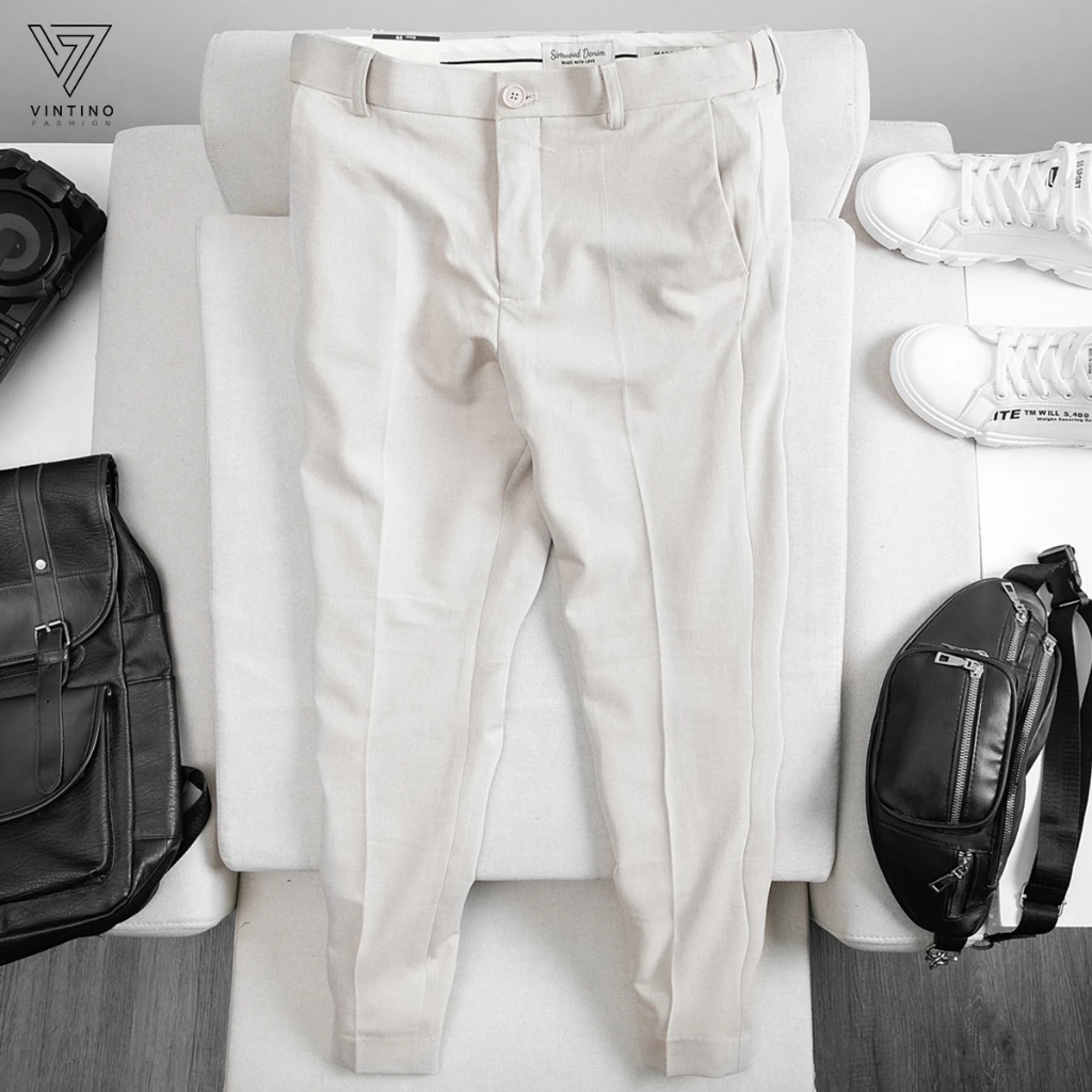 Quần âu nam hàn quốc vải mềm mịn dáng baggy co giãn - Hình ảnh 4