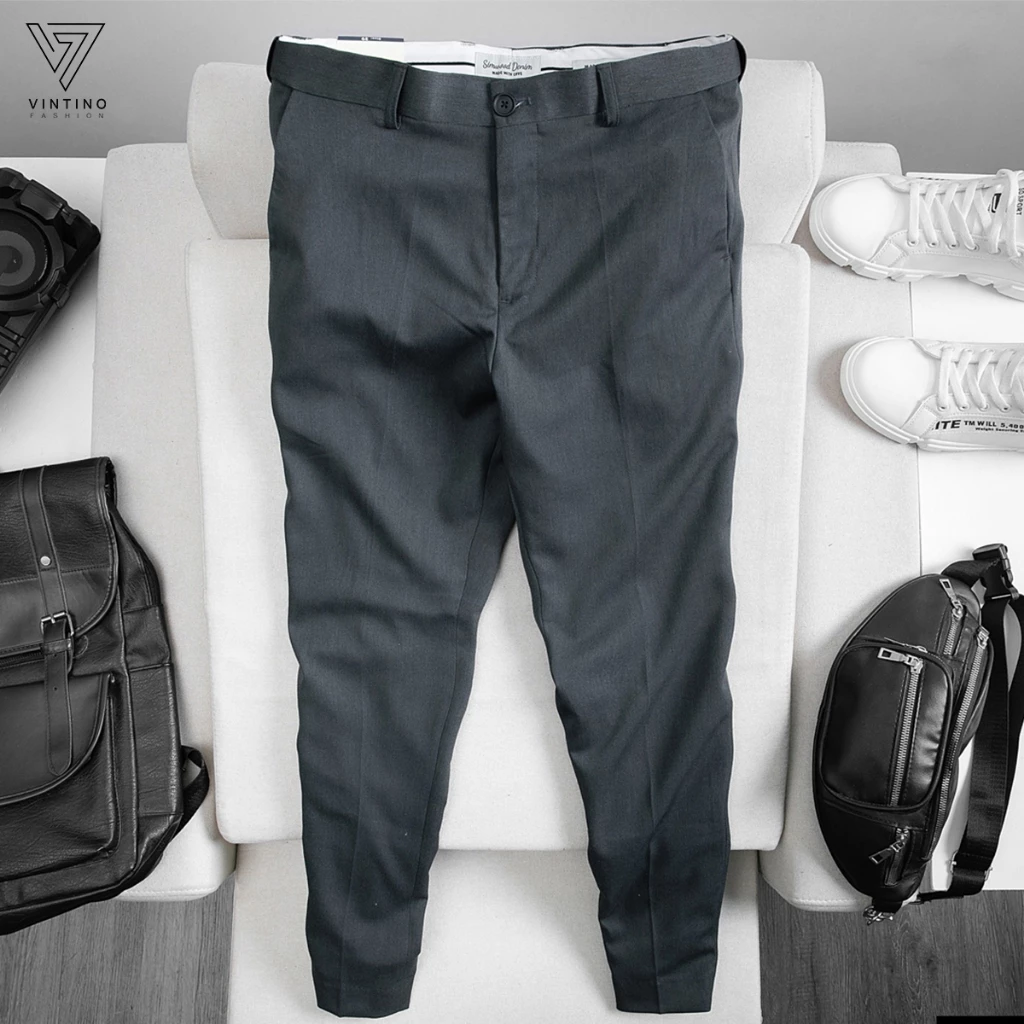 Quần âu nam hàn quốc vải mềm mịn dáng baggy co giãn - Hình ảnh 3