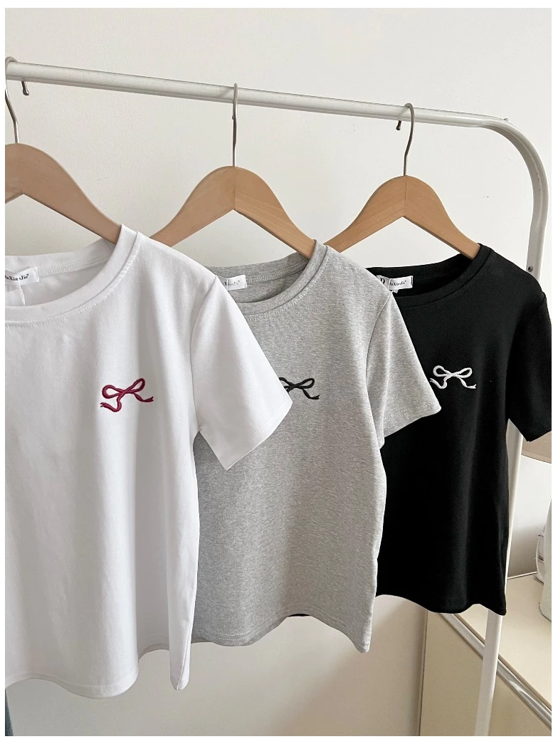 Áo thun nơ cotton khô thoáng - Hình ảnh 3