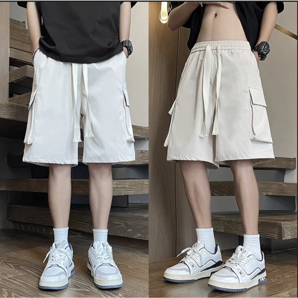 Quần short nam túi hộp ống rộng - Hình ảnh 3