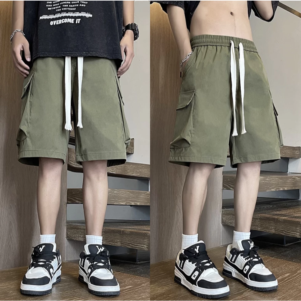 Quần short nam túi hộp ống rộng - Hình ảnh 4