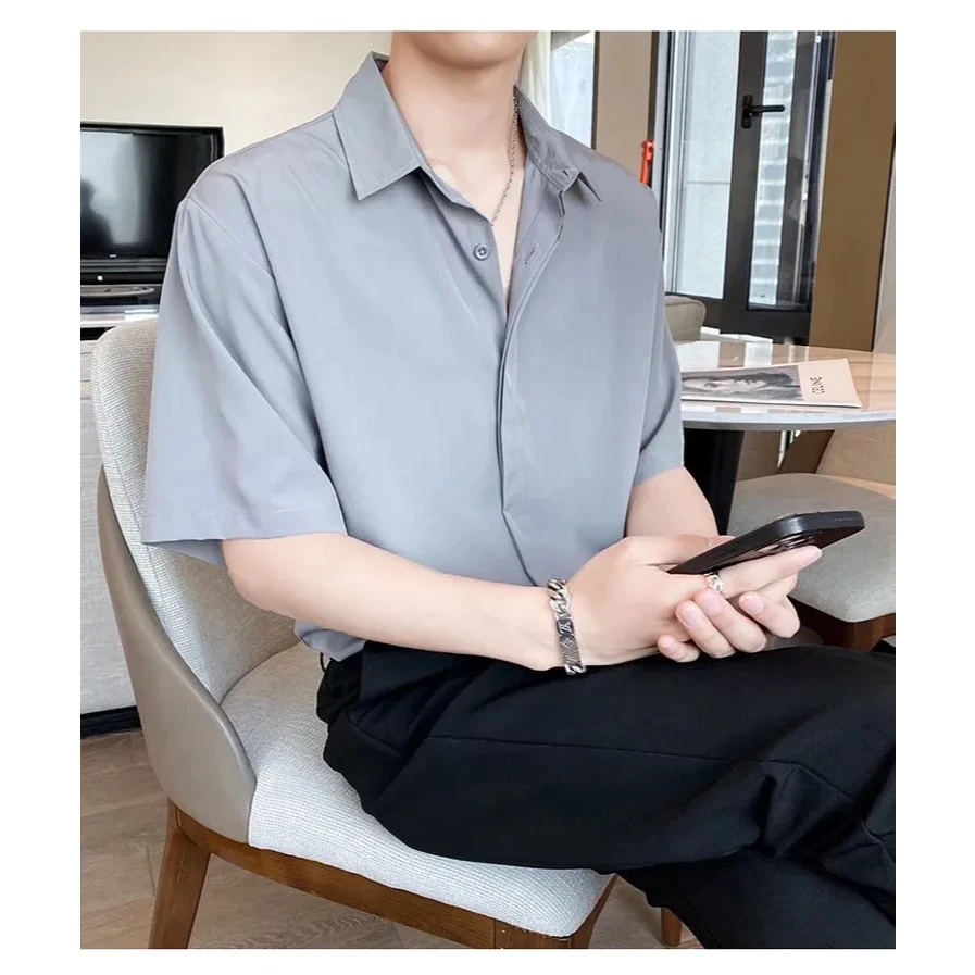 Áo sơ mi ngắn tay form rộng - Hình ảnh 3